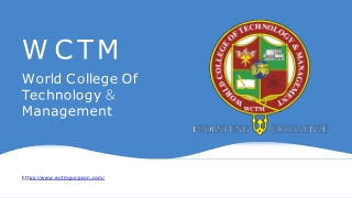 Top MBA College In Gurgaon | WCTM