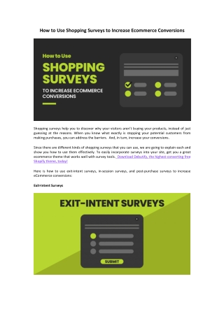 How to Use Shopping Surveys to Increase Ecommerce Conversions
