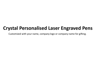 Crystal Personalised Laser Engraved Pens