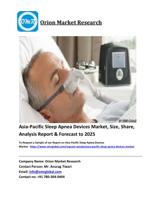 Asia-Pacific Sleep Apnea Devices Market Trends, Size, Competitive Analysis and F