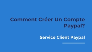 Comment Créer Un Compte Paypal??