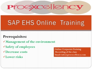 SAP EHS Online  Training