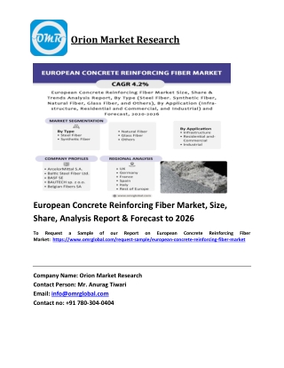 European Concrete Reinforcing Fiber Market Trends, Size, Competitive Analysis an