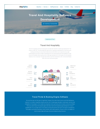 Travel And Hospitality - www.anyalpha.com