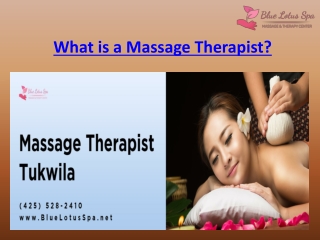 MASSAGE THERAPISTS TUKWILA