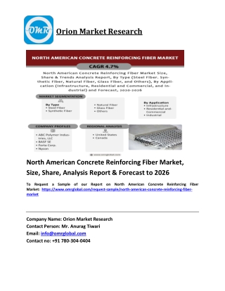 North American Concrete Reinforcing Fiber Market Trends, Size, Competitive Analy