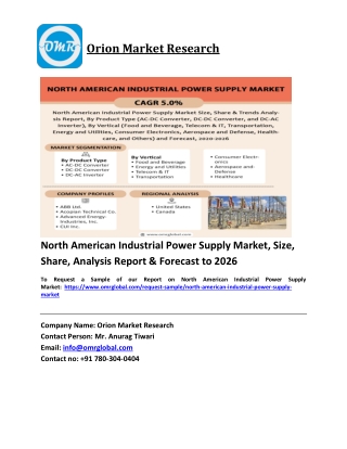 North American Industrial Power Supply Market Trends, Size, Competitive Analysis