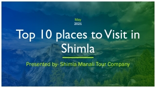 Top 10 Places To Visit In Shimla