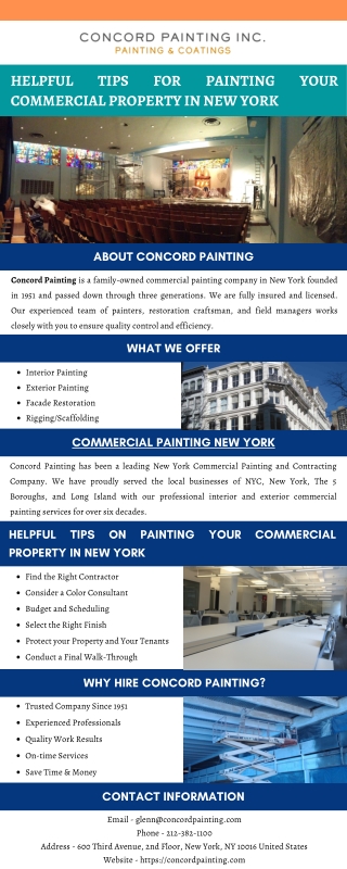 Helpful Tips for Painting Your Commercial Property in New York