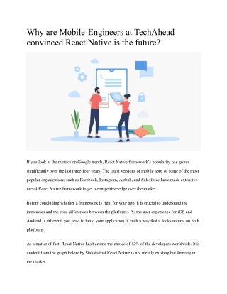 Why are Mobile-Engineers at TechAhead convinced React Native is the future