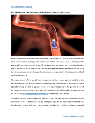 Clot Management Devices Market