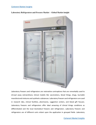 Laboratory Refrigerators and Freezers Market