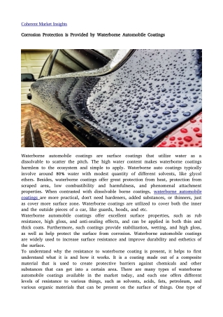 Waterborne Automobile Coatings12