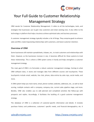 Your Full Guide to Customer Relationship Management Strategy