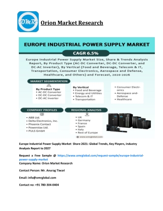 Europe industrial power supply market