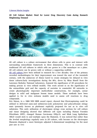 3D Cell Culture12