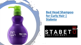 Bed Head Shampoo for Curly Hair