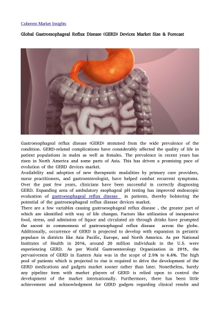 Gastroesophageal Reflux Disease12