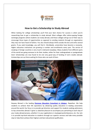 How to Get a Scholarship to Study Abroad