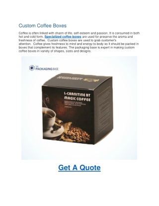Custom Coffee Boxes - Custom Cake Boxes