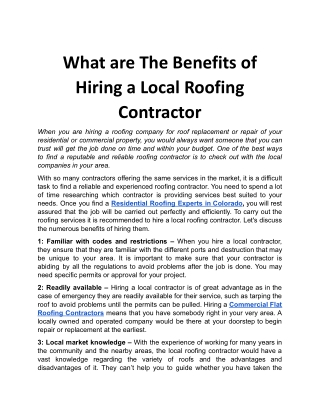 What are The Benefits of Hiring a Local Roofing Contractor.docx