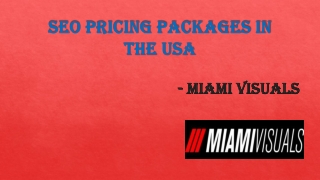 SEO Pricing Packages in the USA