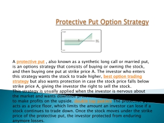 Protective Put Option Strategy