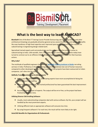 What is the best way to learn AutoCAD PDF SUB -4