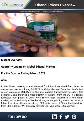 Ethanol Prices, News, Database, Trend | ChemAnalyst