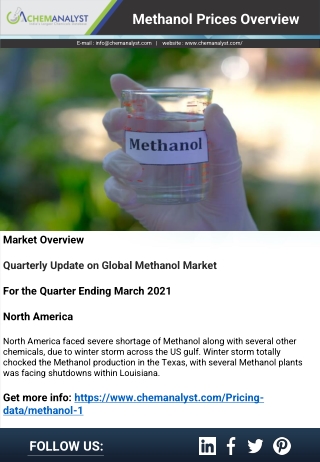 Methanol Prices, News, Market Analysis | ChemAnalyst