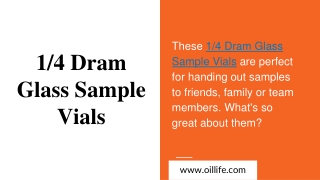 1/4 Dram Glass Sample Vials