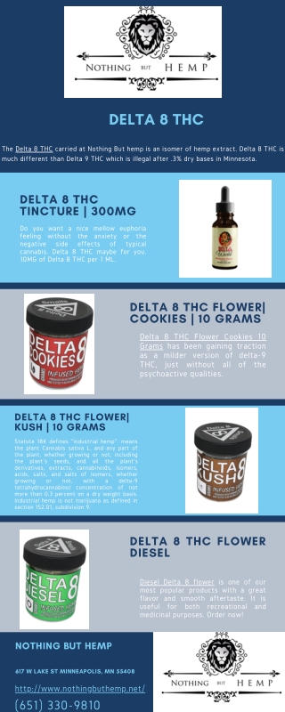 Delta 8 THC Products - Nothing But Hemp