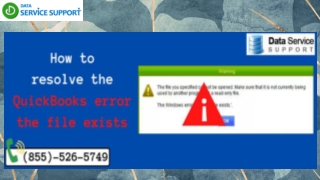 How to rectify QuickBooks File exists error