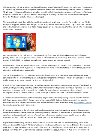 Shop Windows 7 Ultimate Retail Product Key With Lifetime Legitimacy Online