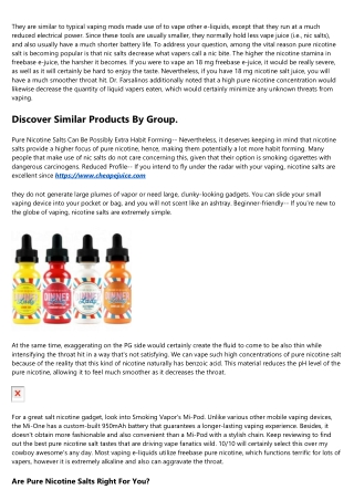 Nicotine Salt Ejuice.