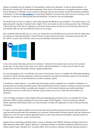 Purchase Windows 7 Ultimate Retail Product Key With Life-Time Validity Online