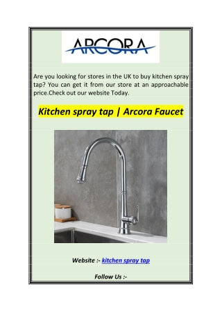 Kitchen spray tap  Arcora Fauce