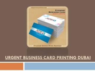 Order Urgent Business Card Printing Dubai