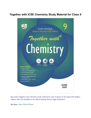 Together with ICSE Chemistry Study Material for Class 9