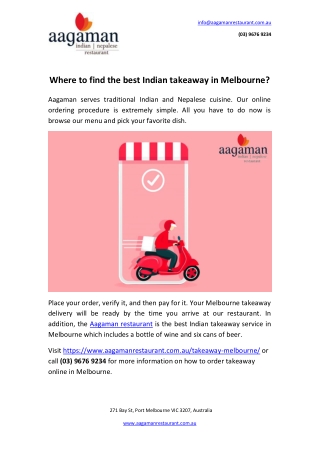 Where to find the best Indian takeaway in Melbourne?