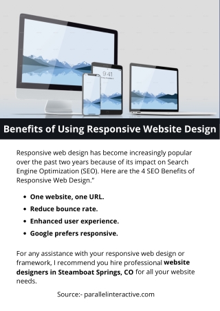 Benefits of Using Responsive Website Design