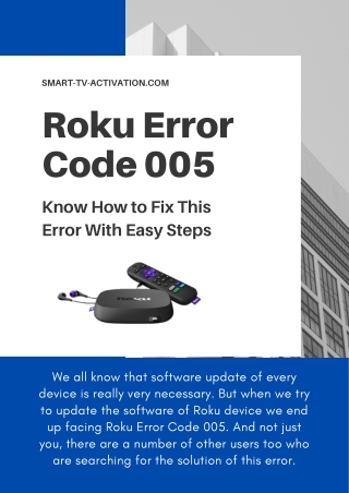 How to Fix Roku Error Code 005 Easy Steps