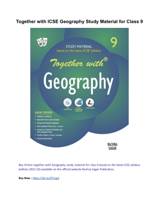 Together with ICSE Geography Study Material for Class 9