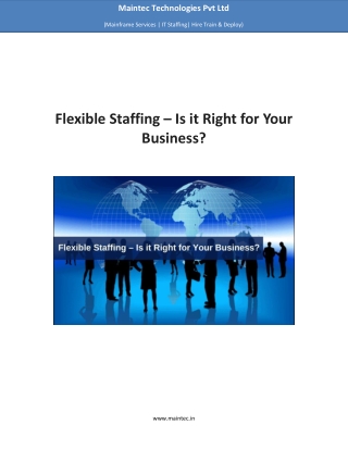 Staffing business - Maintec