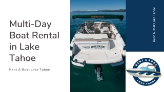 Multi Day Boat Rental in Lake Tahoe- Rent A Boat