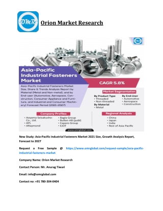 Asia-Pacific industrial fasteners market