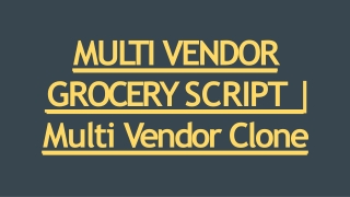 Multi Vendor Grocery Script - DOD IT Solutions