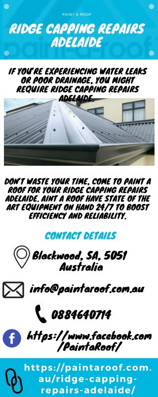 Ridge Capping Repairs Adelaide