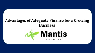 Advantages of Adequate Finance for a Growing Business