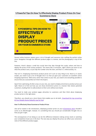 5 Powerful Tips On How To Effectively Display Product Prices On Your Ecommerce Store